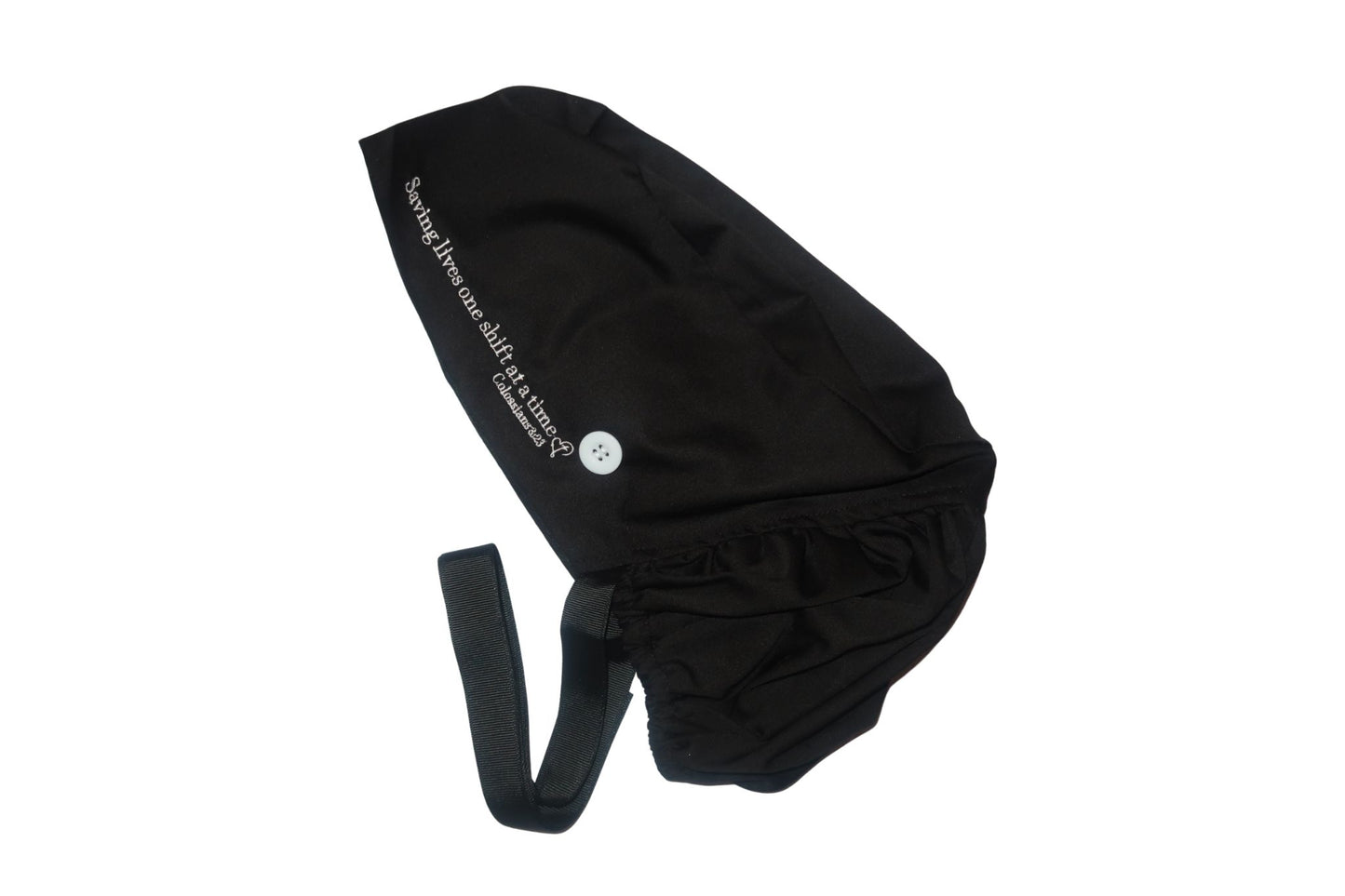 Colossians 3:23 Satin-Lined Bun Scrub Caps