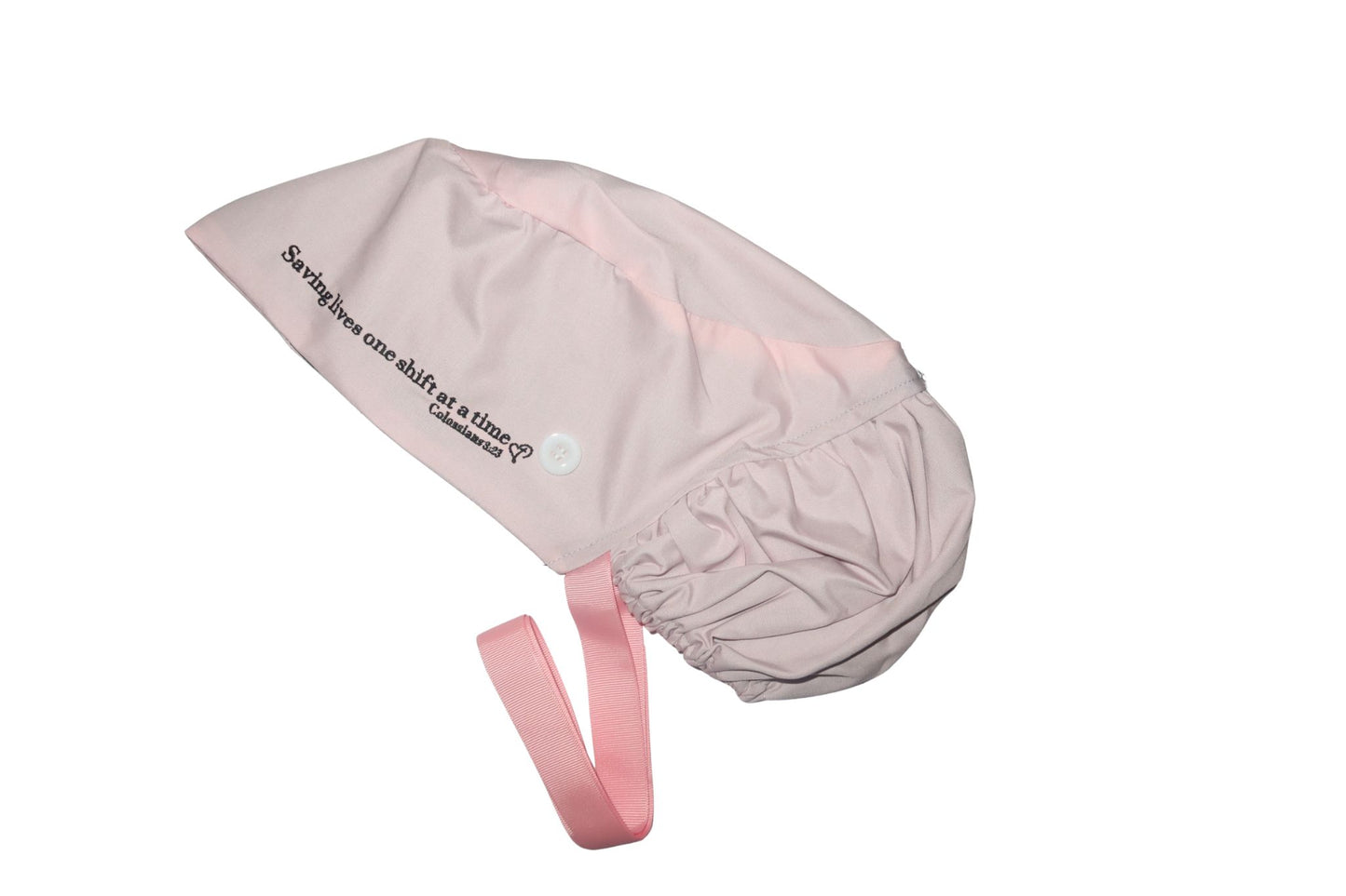 Colossians 3:23 Satin-Lined Bun Scrub Caps