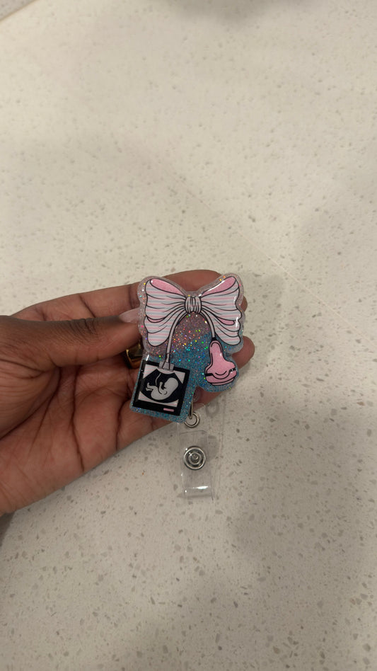 Baby on Board Ultrasound Badge Reel
