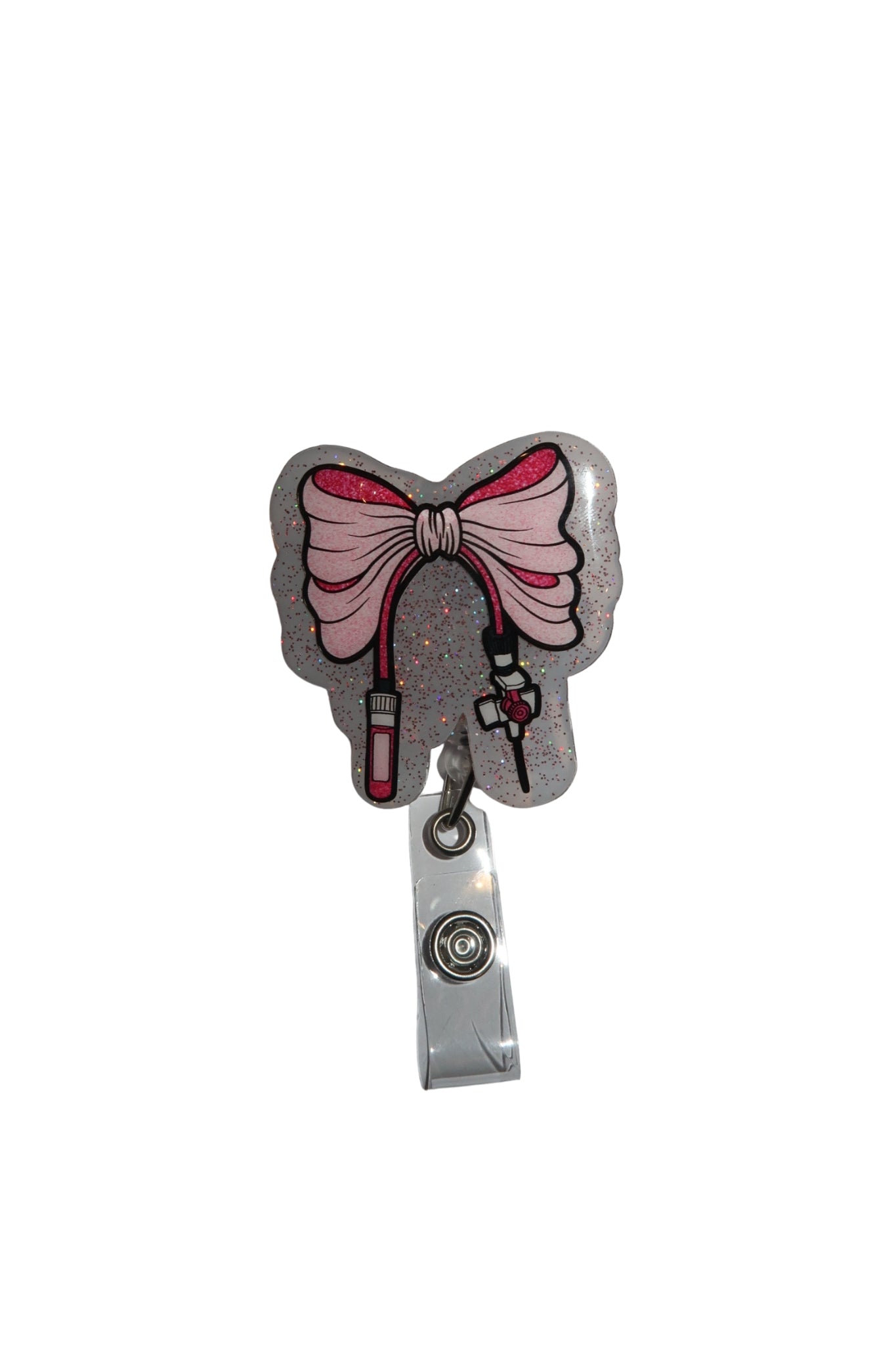 Pretty in Pink Phlebotomy Badge Reel